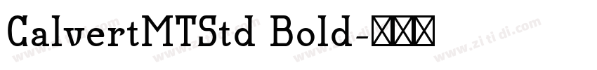 CalvertMTStd Bold字体转换